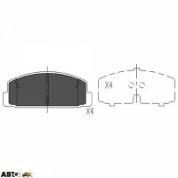 Тормозные колодки KAVO PARTS KBP-4506