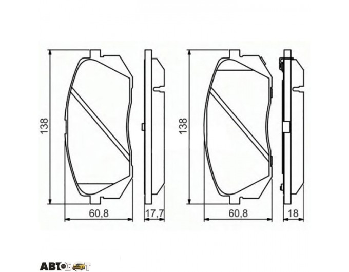 Тормозные колодки Bosch 0 986 494 559, цена: 3 304 грн.