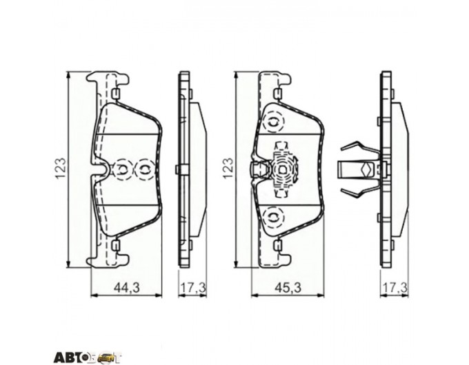 Тормозные колодки Bosch 0986494554, цена: 2 947 грн.