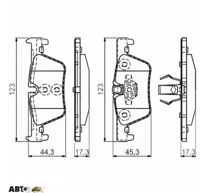 Тормозные колодки Bosch 0986494554, цена: 1 605 грн.