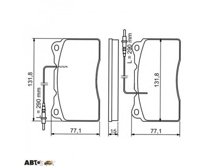 Тормозные колодки Bosch 0 986 424 738, цена: 3 060 грн.