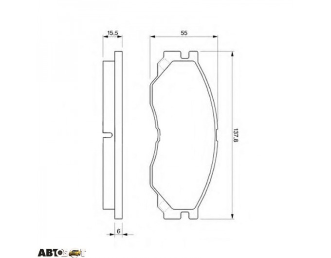 Тормозные колодки Bosch 0 986 424 572, цена: 2 193 грн.