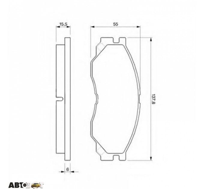 Тормозные колодки Bosch 0 986 424 572, цена: 1 194 грн.