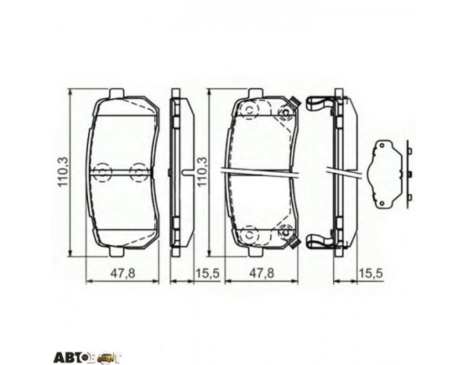 Тормозные колодки Bosch 0 986 494 328, цена: 1 846 грн.
