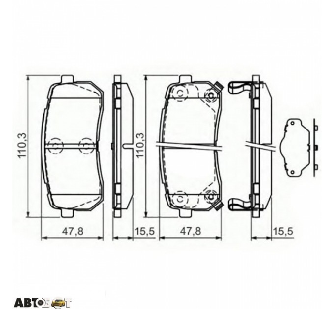 Тормозные колодки Bosch 0 986 494 328, цена: 1 005 грн.