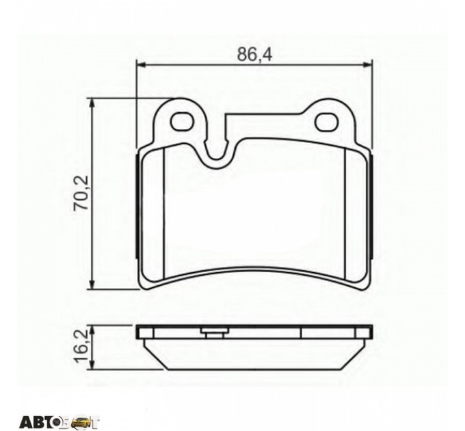 Тормозные колодки Bosch 0 986 494 210, цена: 1 294 грн.