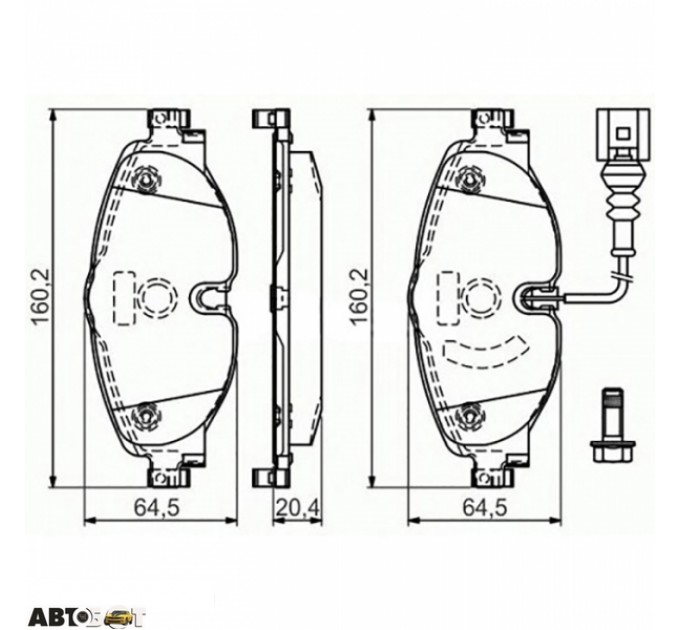 Гальмівні колодки Bosch 0 986 494 660, ціна: 2 125 грн.