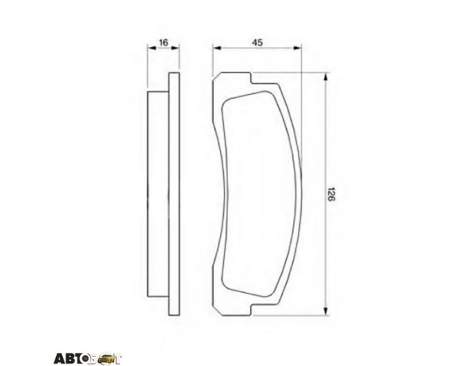 Тормозные колодки Bosch 0986466601, цена: 929 грн.