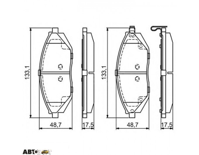 Тормозные колодки Bosch 0 986 494 684, цена: 2 200 грн.