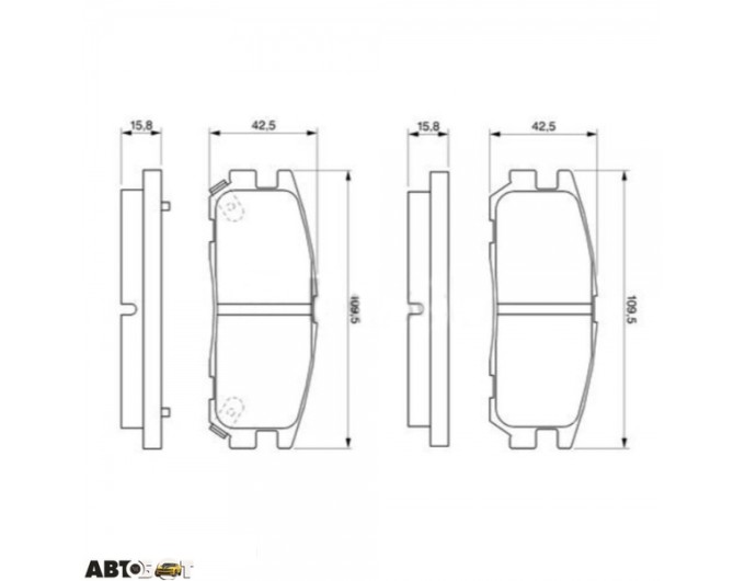 Тормозные колодки Bosch 0 986 424 367, цена: 1 568 грн.