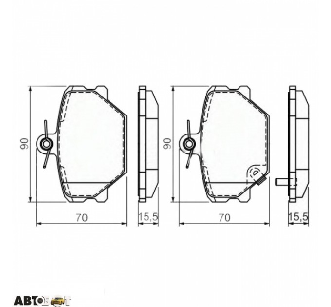 Тормозные колодки Bosch 0 986 424 471, цена: 1 030 грн.