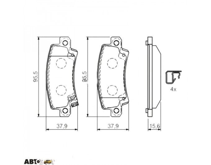 Тормозные колодки Bosch 0986424790, цена: 1 678 грн.