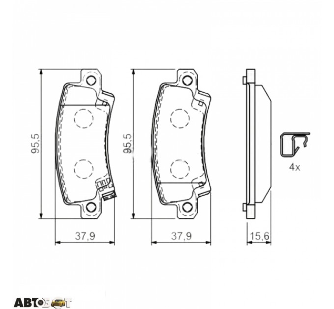 Тормозные колодки Bosch 0986424790, цена: 914 грн.