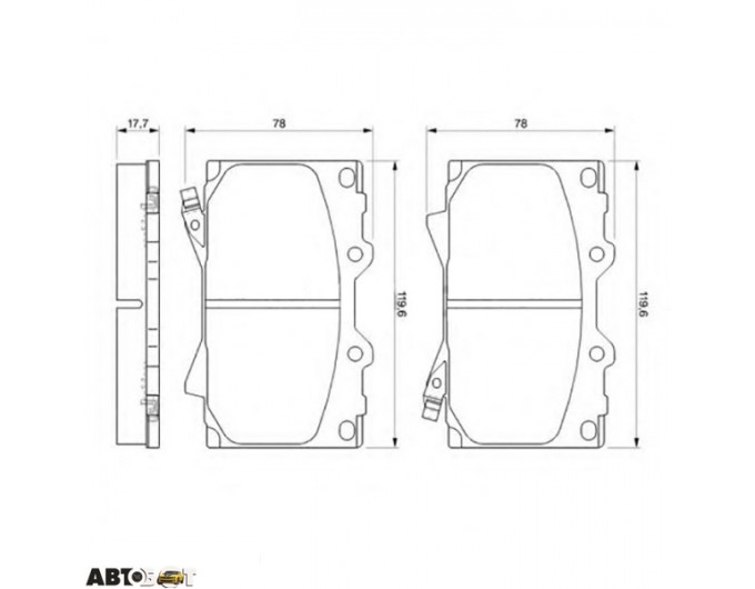 Тормозные колодки Bosch 0 986 424 640, цена: 2 025 грн.