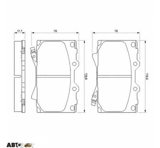 Тормозные колодки Bosch 0 986 424 640, цена: 1 103 грн.