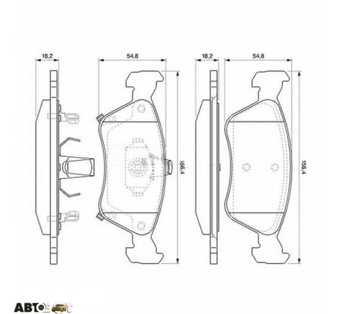 Тормозные колодки Bosch 0986424560, цена: 1 156 грн.