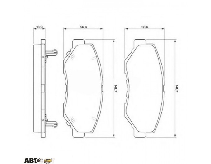 Тормозные колодки Bosch 0 986 424 809, цена: 2 631 грн.