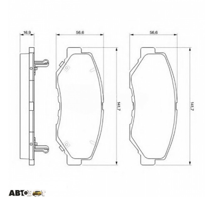 Тормозные колодки Bosch 0 986 424 809, цена: 1 433 грн.