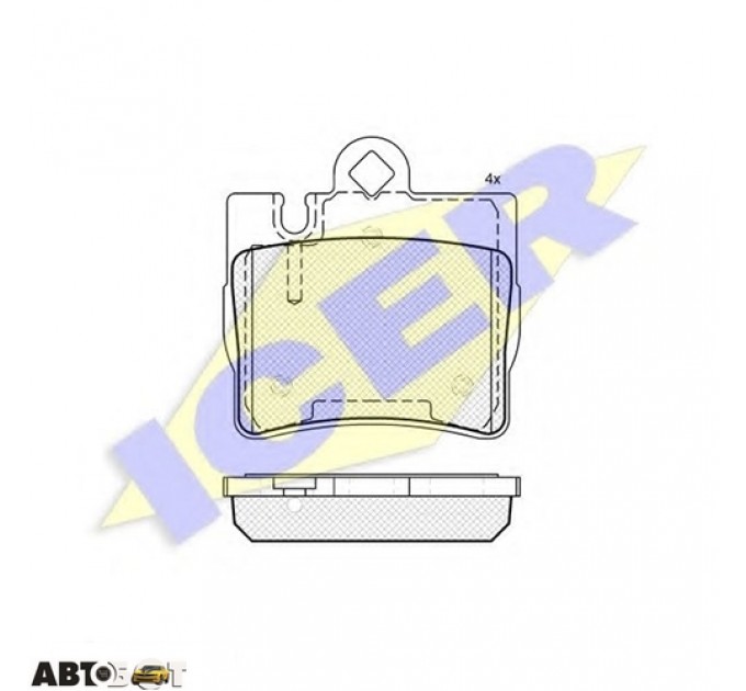 Тормозные колодки ICER 181390, цена: 1 012 грн.