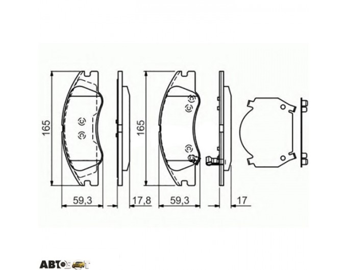 Тормозные колодки Bosch 0 986 494 577, цена: 2 634 грн.