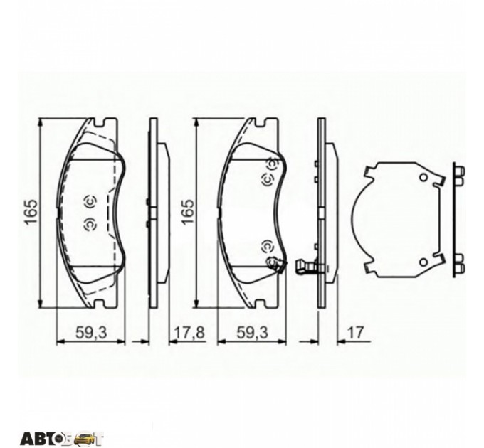 Гальмівні колодки Bosch 0 986 494 577, ціна: 1 434 грн.