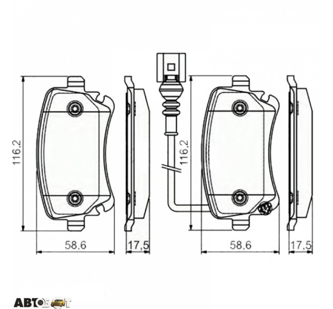 Тормозные колодки Bosch 0 986 495 094, цена: 1 426 грн.