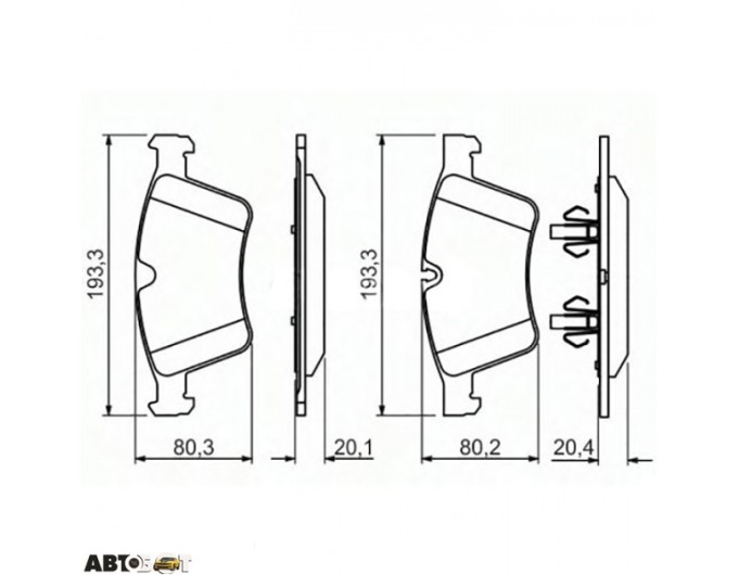 Тормозные колодки Bosch 0 986 494 427, цена: 4 223 грн.