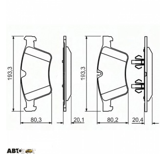 Гальмівні колодки Bosch 0 986 494 427, ціна: 2 300 грн.