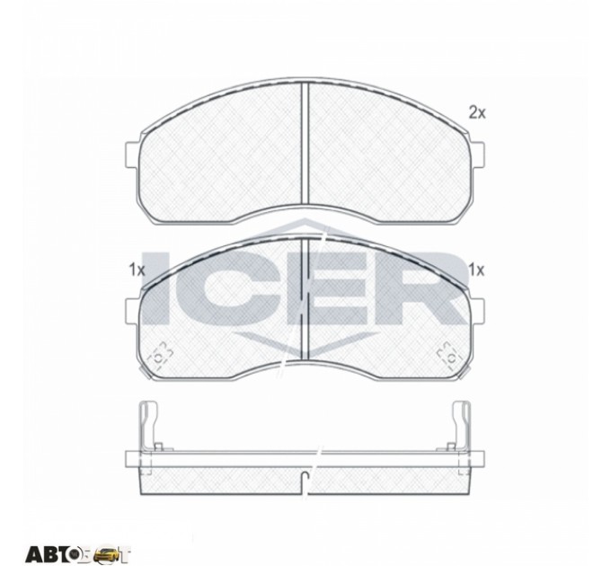 Тормозные колодки ICER 141455, цена: 1 341 грн.