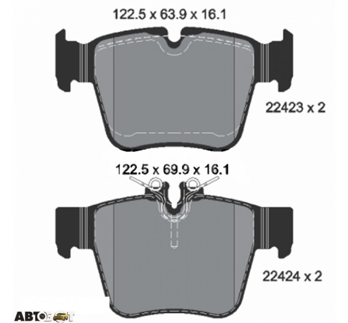 Тормозные колодки Textar 2242301, цена: 2 886 грн.