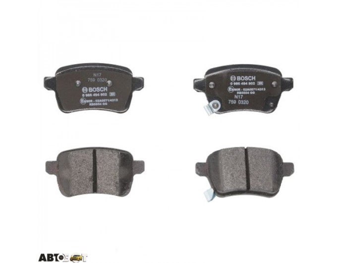 Тормозные колодки Bosch 0 986 494 802, цена: 2 002 грн.