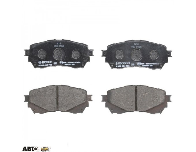 Тормозные колодки Bosch 0 986 494 793, цена: 2 720 грн.