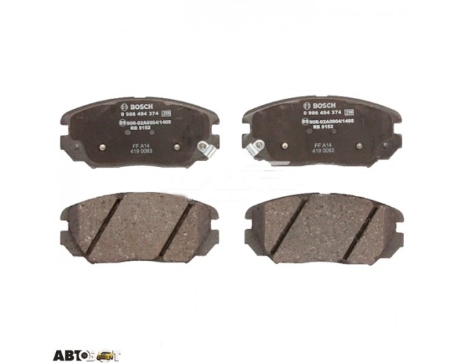 Тормозные колодки Bosch 0986494374, цена: 2 399 грн.