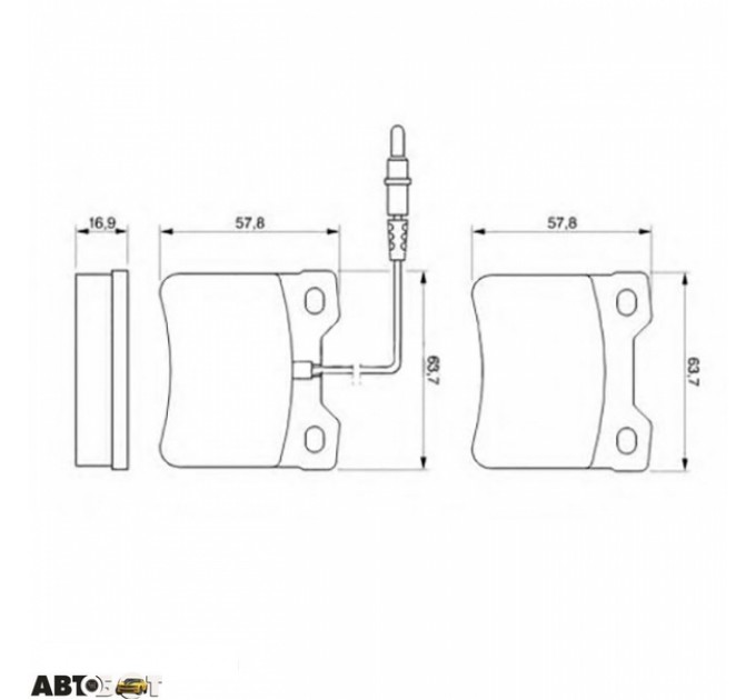 Тормозные колодки Bosch 0 986 494 000, цена: 926 грн.