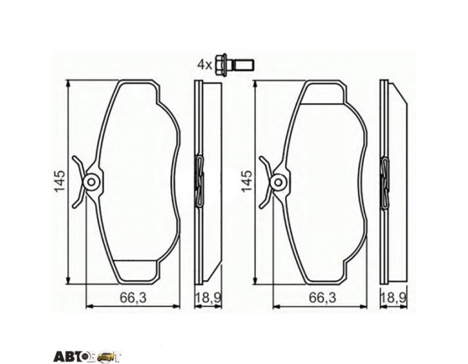 Тормозные колодки Bosch 0 986 424 565, цена: 2 526 грн.