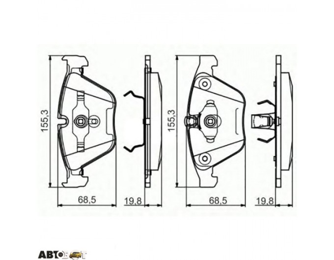 Тормозные колодки Bosch 0 986 495 082, цена: 3 486 грн.