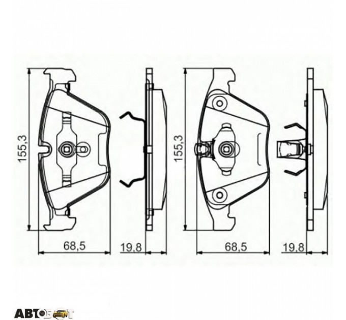 Тормозные колодки Bosch 0 986 495 082, цена: 1 898 грн.