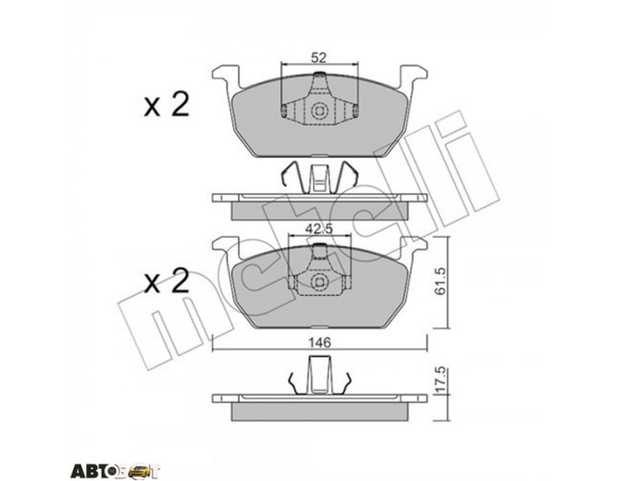 Тормозные колодки METELLI 22-1214-0, цена: 2 147 грн.