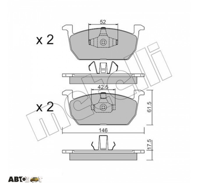 Тормозные колодки METELLI 22-1214-0, цена: 1 181 грн.