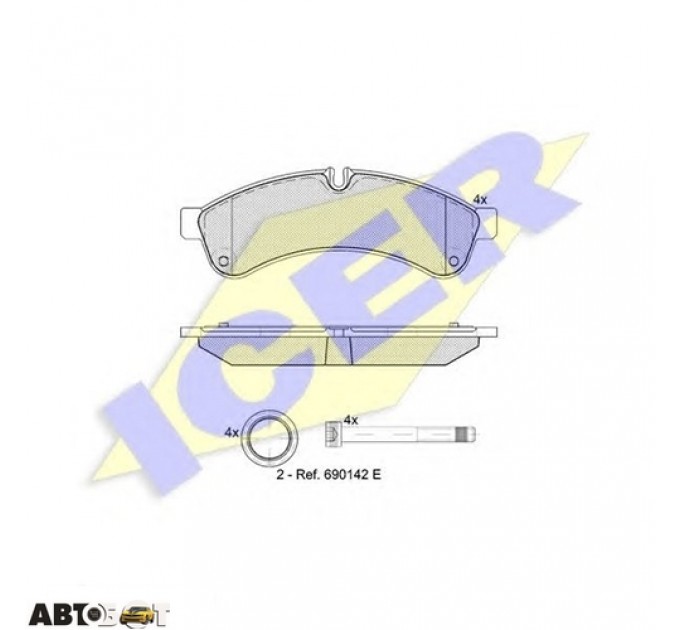 Тормозные колодки ICER 151880, цена: 2 021 грн.