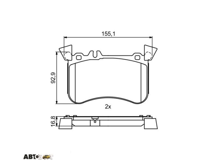 Тормозные колодки Bosch 0 986 495 398, цена: 5 947 грн.