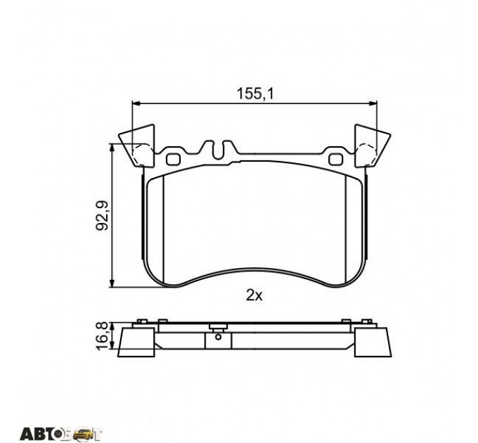 Гальмівні колодки Bosch 0 986 495 398, ціна: 3 238 грн.