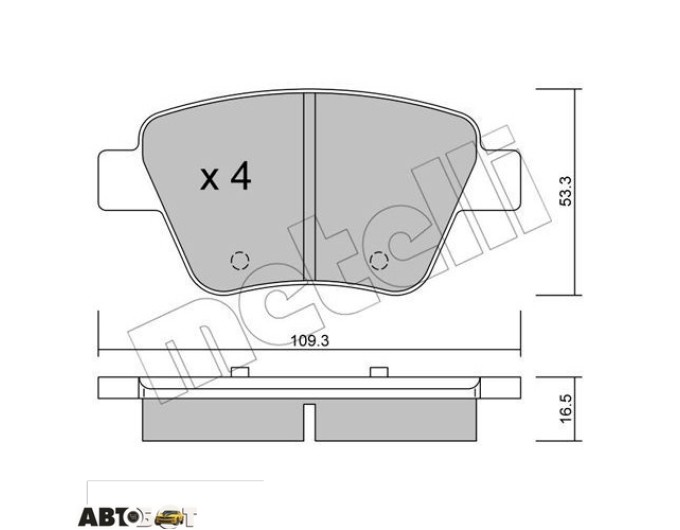 Тормозные колодки METELLI 22-0889-0, цена: 1 757 грн.