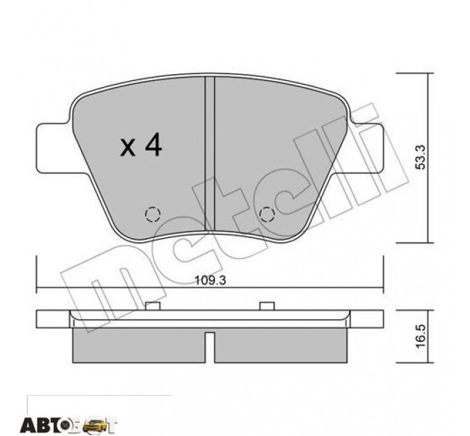 Тормозные колодки METELLI 22-0889-0, цена: 966 грн.