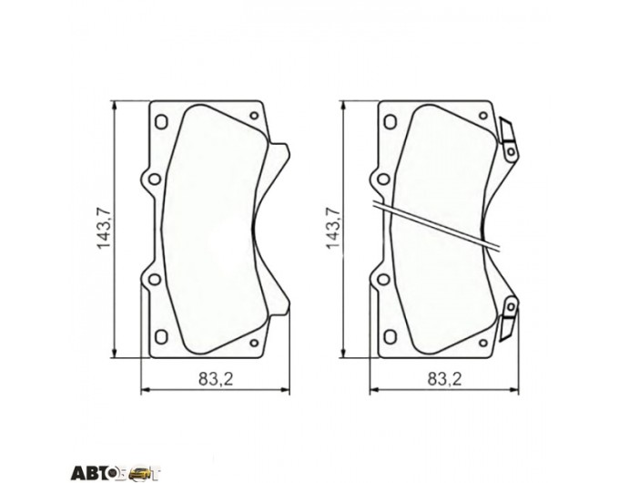 Тормозные колодки Bosch 0 986 494 449, цена: 3 936 грн.