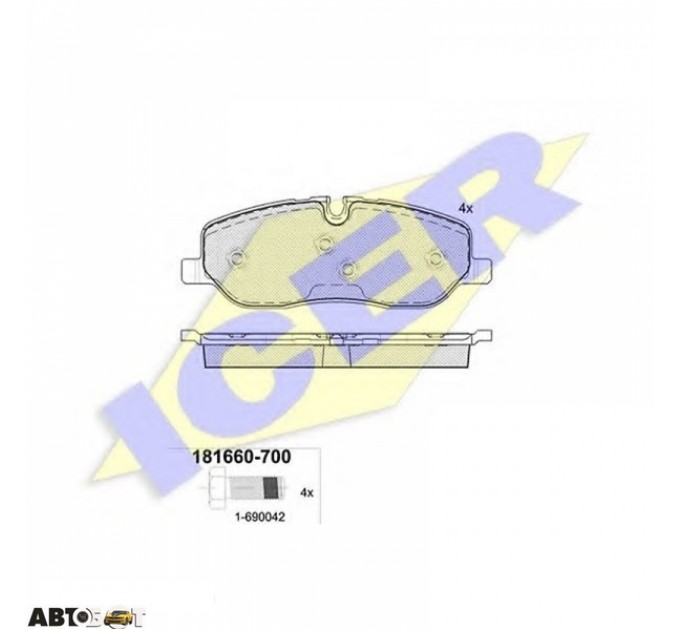 Тормозные колодки ICER 181660700, цена: 1 218 грн.