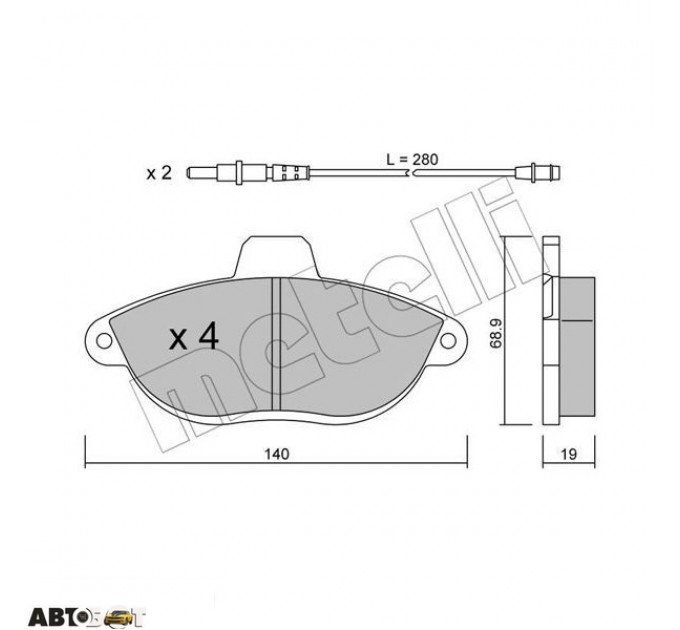 Тормозные колодки METELLI 22-0105-0, цена: 1 036 грн.