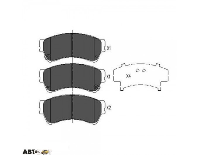 Тормозные колодки KAVO PARTS KBP-4557, цена: 1 825 грн.