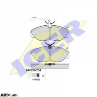 Гальмівні колодки ICER 141053700