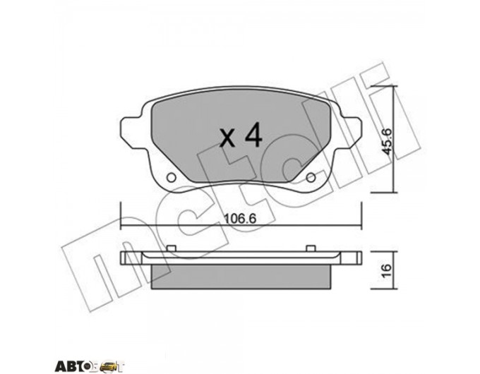 Тормозные колодки METELLI 22-1112-0, цена: 2 238 грн.